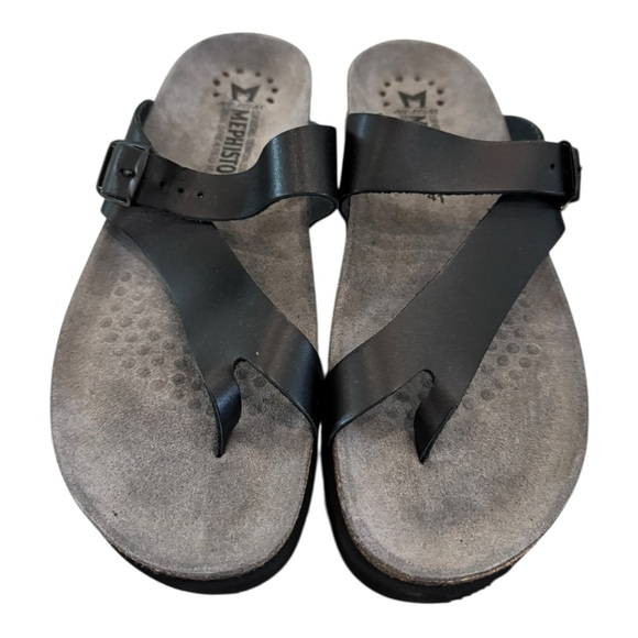 New Mephisto Women’s Helen Black Sandals 11 - Picture 3 of 5